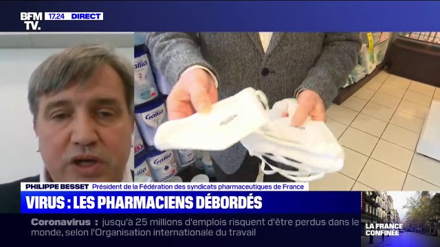 Pénurie de masques: Les soignants ont besoin de vérité Président de la Fédération des syndicats pharmaceutiques