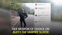Sarah Michelle Gellar Battles Coronavirus Pandemic Buffy-style After Finding a Giant Stake