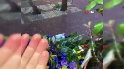 İstanbul'da akşam saatlerinde dolu yağışı etkili oldu