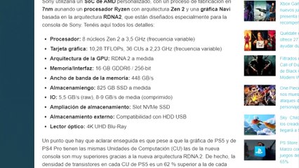 PS5: Todos los detalles técnicos