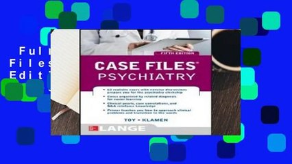 Full version  Case Files Psychiatry, Fifth Edition (LANGE Case Files)  Review