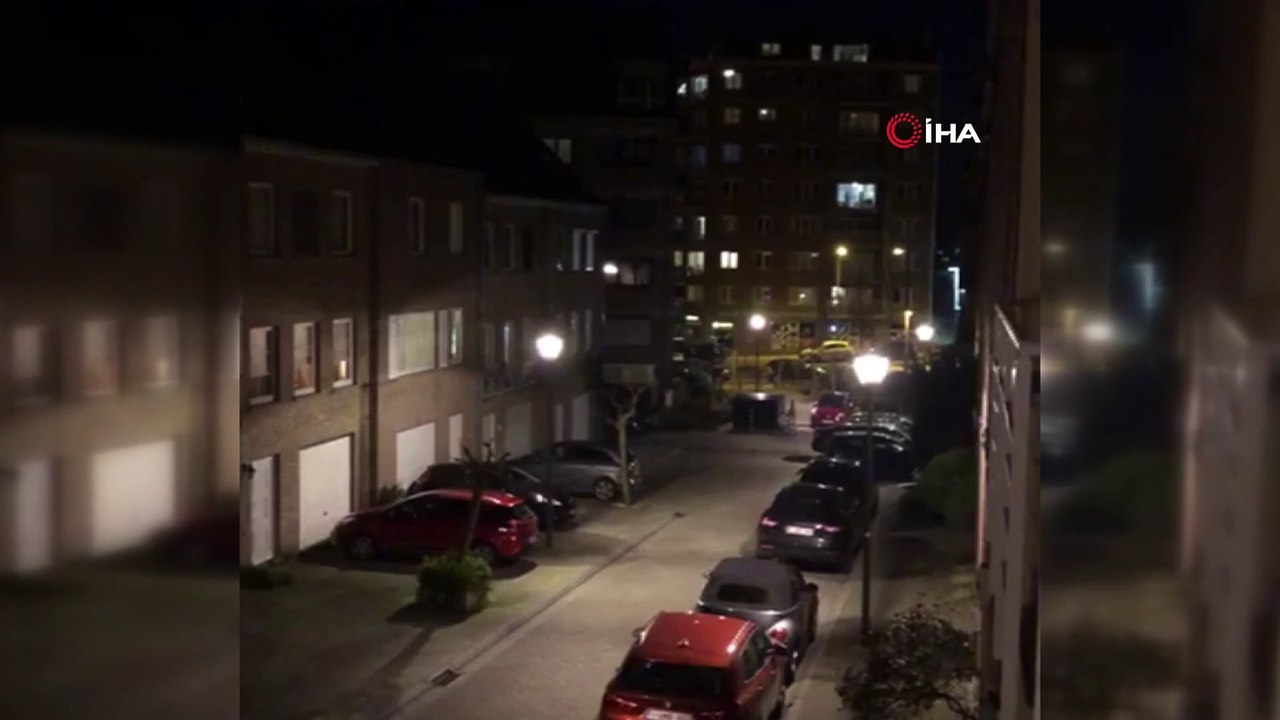 Belçika'da vatandaşlar sağlık çalışanlarına balkonlardan destek verdi