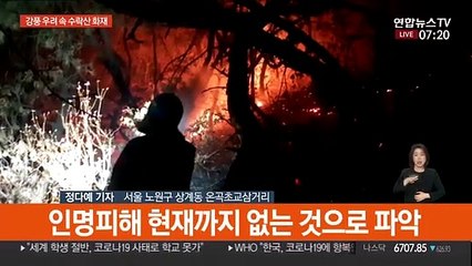 수락산 귀임봉 인근 화재…잔불정리 총력