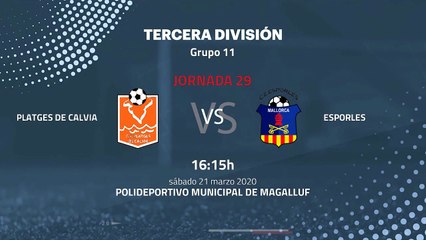 Previa partido entre Platges de Calvia y Esporles Jornada 29 Tercera División