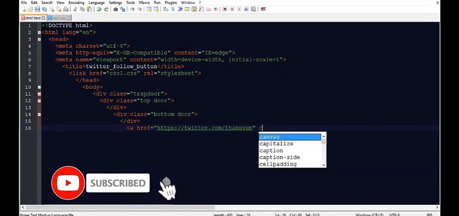 How to make  Hidden door twitter button to your website... #twitter #website #button #Hidden #How to