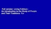 Full version  Living Folklore : An Introduction to the Study of People and Their Traditions  For