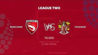Previa partido entre Morecambe y Stevenage Jornada 40 League Two