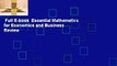 Full E-book  Essential Mathematics for Economics and Business  Review