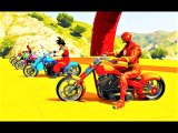 FUN LEARN COLORS MOTORCYCLE with SUPERHEROES with SUPERHEROES Video 3D Animation for Kids and Babies