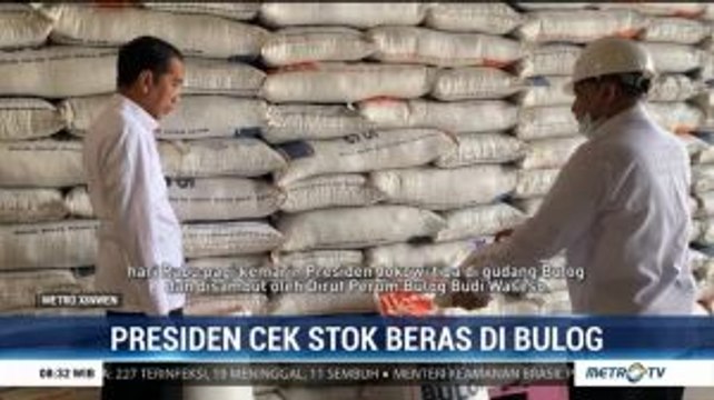 Presiden Mendadak Tinjau Gudang Bulog Cek Stok Beras