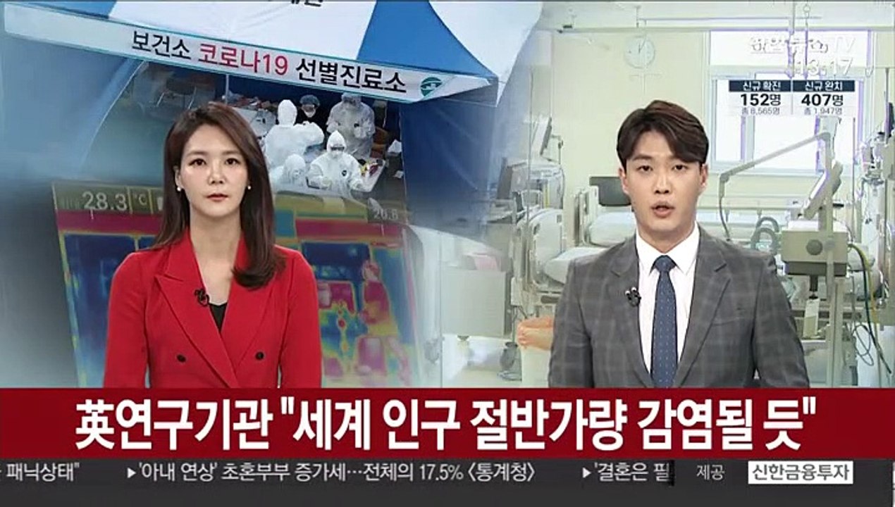 英연구기관 "세계 인구 절반가량 감염될 듯"