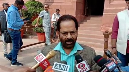 下载视频: Union Minister Mukhtar Abbas Naqvi said: Adjourning Parliament is not the solution