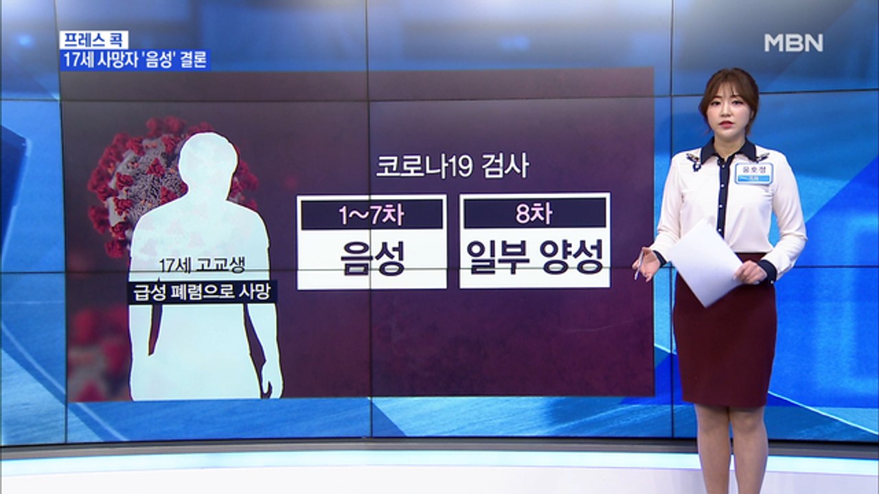 [MBN 프레스룸] 유호정 기자 / 폐렴 증세로 사망한 고교생…코로나19 최종 음성