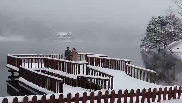 Gölcük Tabiat Parkı beyaza büründü - BOLU