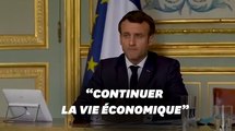 Coronavirus: Macron exhorte les salariés et les entreprises à poursuivre l’activité