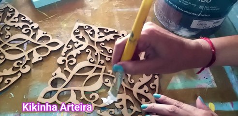 Veja Como Fazer Esta Linda Decoração em Arabesco de MDF