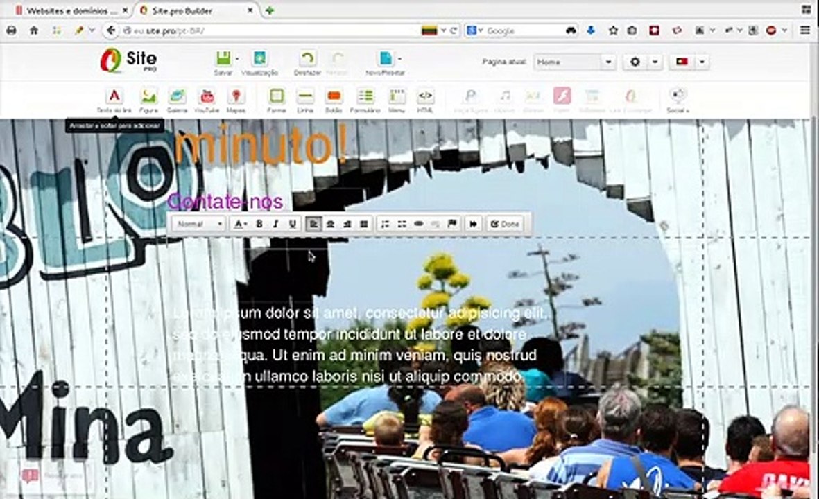 Criar site com Chrome SitePro