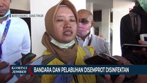 Bandara dan Pelabuhan di Banyuwangi Disemprot Disinfektan