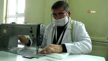 Kayseri Devlet Hastanesi personeli, maske üretimine başladı