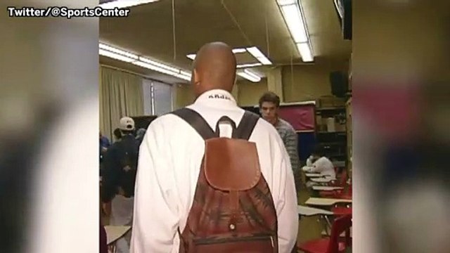 Young Kobe Bryant Gets Ready To Wing High School Class Presentation