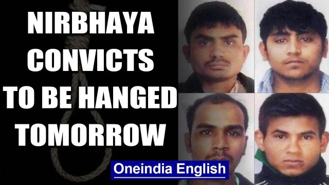 Nirbhaya Case: All 4 convicts to be hanged tomorrow at 5:30 am | Oneindia