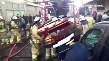 Bayrampaşa'da iş yeri yangını: 1 itfaiye eri hayatını kaybetti