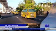 Conductores de busitos colegiales realizan caravana tras suspensión de clases - Nex Noticias