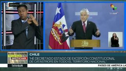 Chile: Piñera decreta estado de excepción ante avance del COVID-19