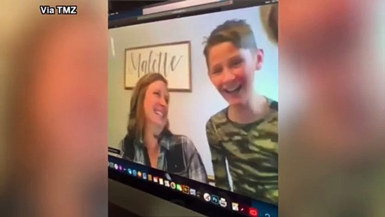 Shaq Surprises First Grade Classroom's Video Chat