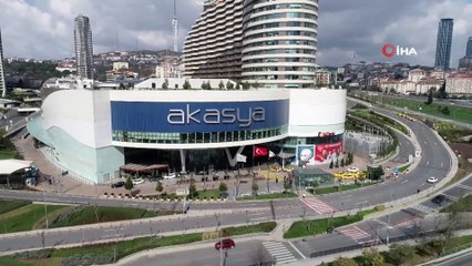 Korona Virüs Tedbirleri Kapsamında Kapatılan Akasya AVM Havadan Görüntülendi