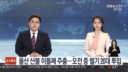 울산 산불 이틀째 주춤…오전 중 헬기 20대 투입