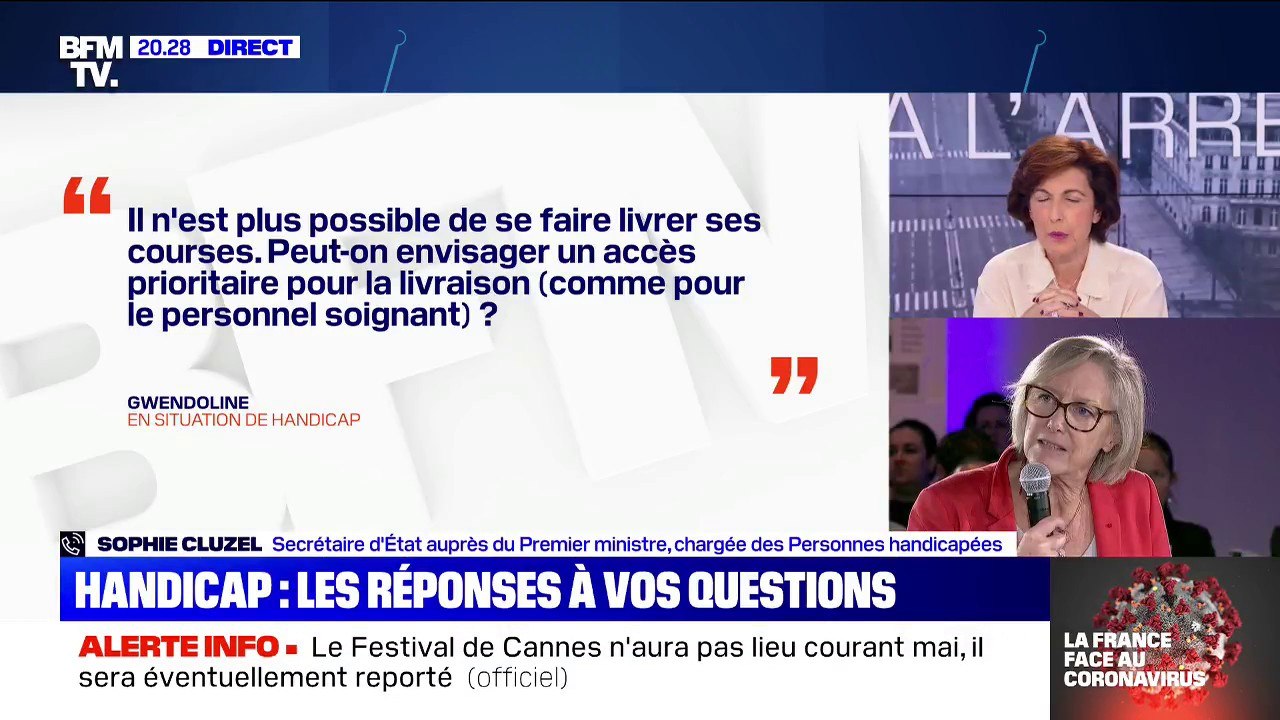 "Les magasins spécialisés dans l'incontinence avec des produits médicaux devraient pouvoir continuer à ouvrir" Sophie Cluzel