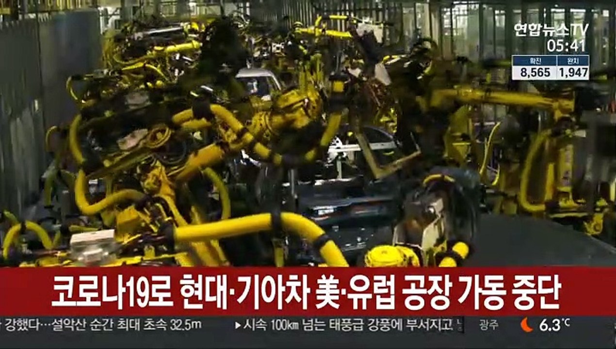 코로나19로 현대·기아차 美·유럽 공장 가동 중단