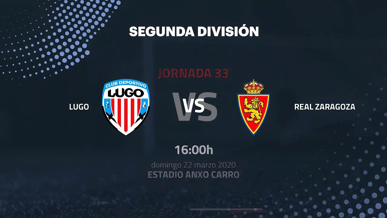 Previa partido entre Lugo y Real Zaragoza Jornada 33 Segunda División