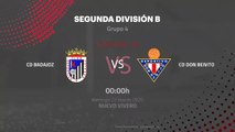 Previa partido entre CD Badajoz y CD Don Benito Jornada 30 Segunda División B