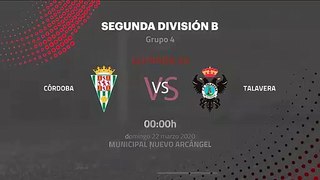 Previa partido entre Córdoba y Talavera Jornada 30 Segunda División B