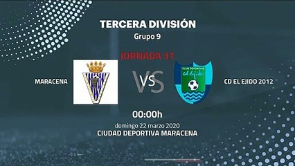 Previa partido entre Maracena y CD El Ejido 2012 Jornada 31 Tercera División