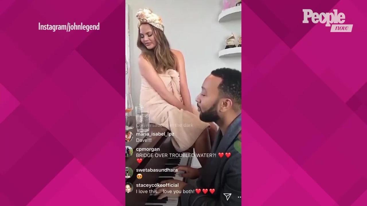 John Legend, Son Miles Rock Crustacean-Print Swim Trunks as Chrissy Teigen Jokes, 'I Have Crabs'