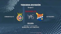 Previa partido entre Cerdanyola FC y UE Figueres Jornada 29 Tercera División