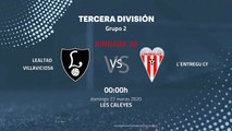 Previa partido entre Lealtad Villaviciosa y L´Entregu CF Jornada 30 Tercera División