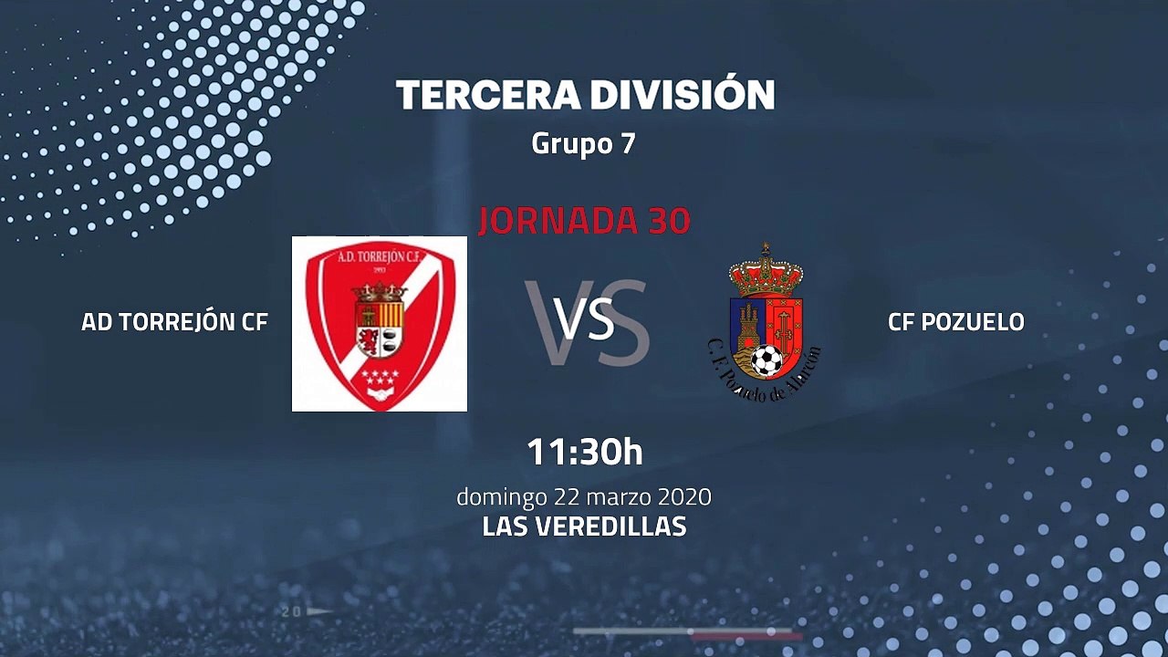 Previa partido entre AD Torrejón CF y CF Pozuelo Jornada 30 Tercera División