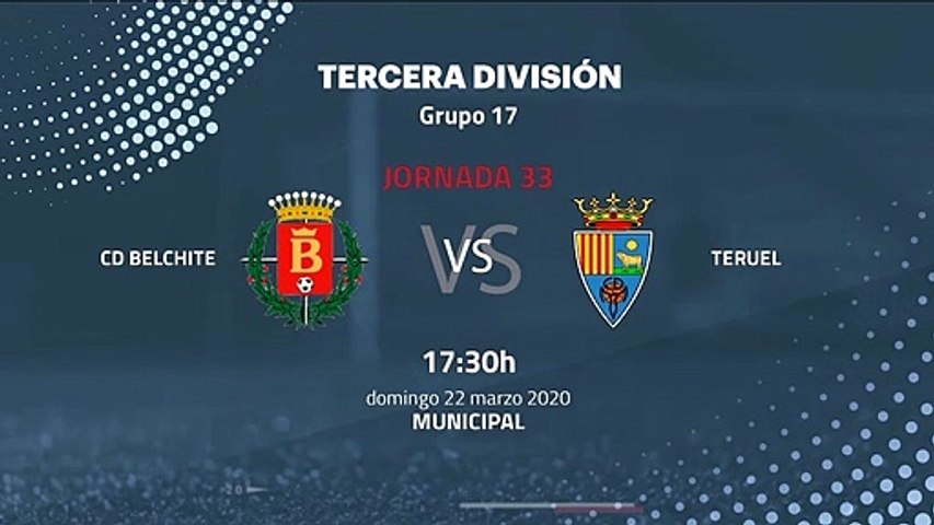 Previa partido entre CD Belchite y Teruel Jornada 33 Tercera División