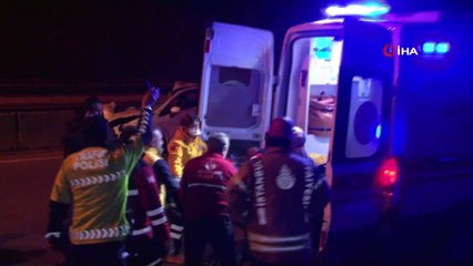 TEM Otoyolu bağlantısında korkunç kaza; 2 kişi ağır yaralandı