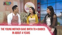 The young mother gave birth to 4 babies in about 4 years