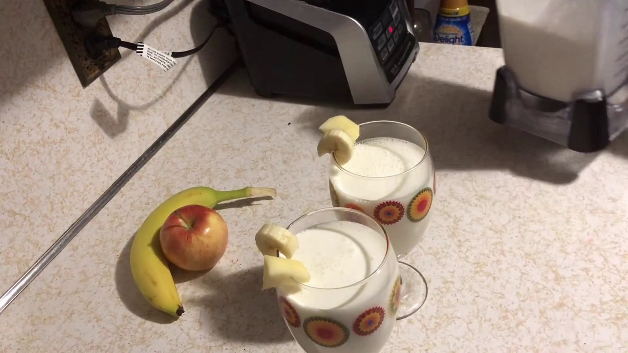 How to make Apple and Banana milk shake