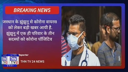 THN TV24 20 राजस्थान झूंझुनू में एक ही परिवार के तीन सदस्य कोरोना पॉजिटिव, 350 डॉक्टरों की टीम भेजी गई