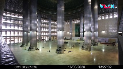 Masjid Istiqlal Sepi Jemaah Imbas Virus Corona