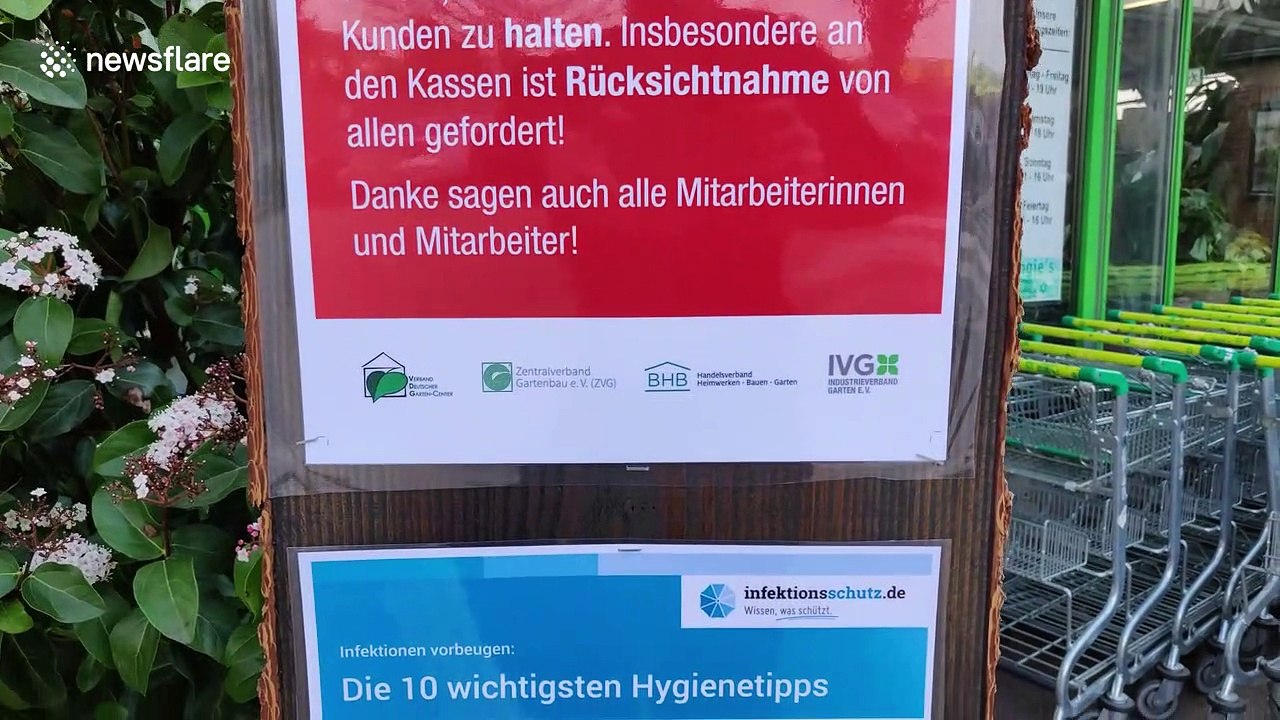 Deserted streets and empty shelves in Dusseldorf as Germany battles coronavirus