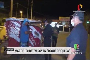 Toque de queda: más de 100 detenidos en provincia