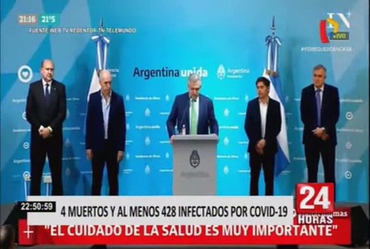 Coronavirus en Sudamérica: presidente de Argentina declaró cuarentena total